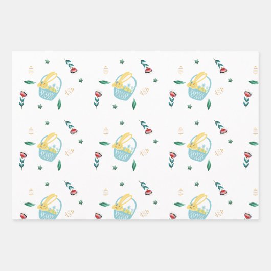 Minimalistisch paaspapier inpakpapier vel (Voorkant)