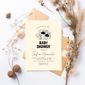 Minimalistisch paddenstoel Baby shower Kaart