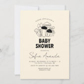 Minimalistisch paddenstoel Baby shower Kaart (Voorkant)