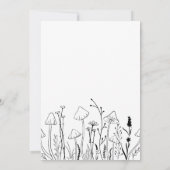 Minimalistisch paddenstoel Baby shower Kaart (Achterkant)