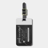 Minimalistisch pakket dat je gebruikt om de datum bagagelabel (Voorkant verticaal)