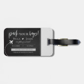 Minimalistisch pakket dat je gebruikt om de datum bagagelabel (Achterkant horizontaal)