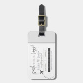 Minimalistisch pakket dat je gebruikt om de datum bagagelabel (Voorkant verticaal)