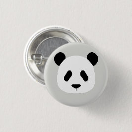 Minimalistisch Panda-patroon - Licht grijs Ronde Button 3,2 Cm