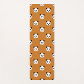 Minimalistisch Panda Pattern - Ochre Oranje Yogamat (Voorkant)