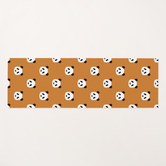 Minimalistisch Panda Pattern - Ochre Oranje Yogamat (Voorkant (horizontaal))