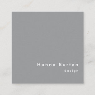 Minimalistisch Pantone Ultimate Gray Vierkante Visitekaartje