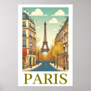 Minimalistisch Parijs Frankrijk Eiffeltoren Parijz Poster