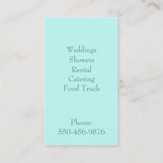 Minimalistisch Partij Planning Visitekaartje (Achterkant)