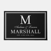 Minimalistisch Pas getrouwd paar monogram alleen g Deurmat (Voorkant)