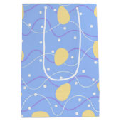 Minimalistisch Pasen Blauw, Groen en Geel Medium Cadeauzakje (Achterkant)