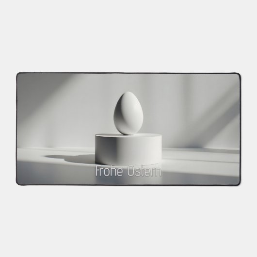 Minimalistisch Pasen ei op modern podium Bureaumat (Voorkant)