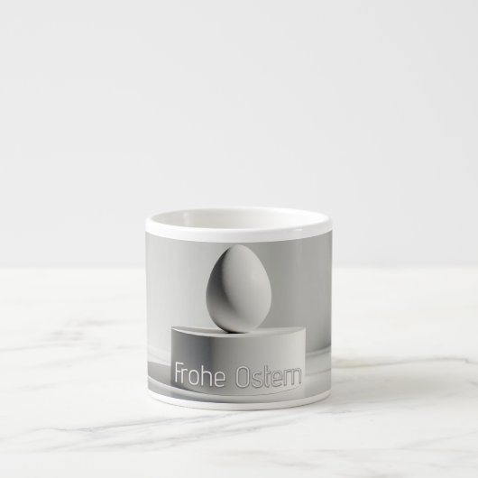 Minimalistisch Pasen ei op modern podium Espresso Kop (Voorkant)