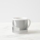 Minimalistisch Pasen ei op modern podium Espresso Kop (Voorkant rechts)