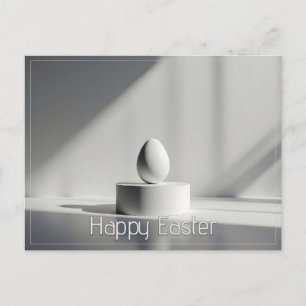 Minimalistisch Pasen Ei op Modern Sockel Briefkaart
