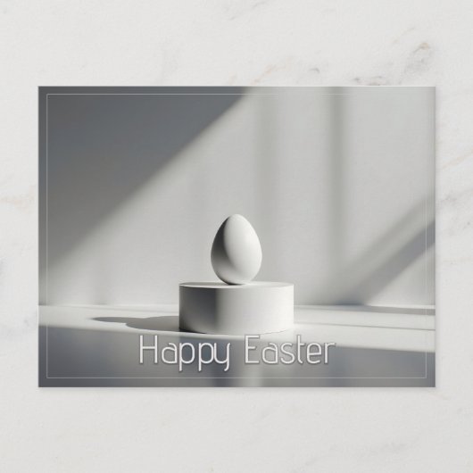 Minimalistisch Pasen Ei op Modern Sockel Briefkaart (Voorkant)