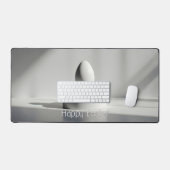 Minimalistisch Pasen ei op modern voetstuk Bureaumat (Keyboard & Muis)