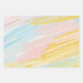 Minimalistisch pasteelolie Roze geel blauw Inpakpapier Vel (Voorkant 3)