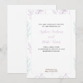 Minimalistisch pasteien voor Paars en groen veulen Kaart (Voorkant / Achterkant)