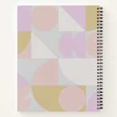 Minimalistisch pastel geometrisch gepersonaliseerd notitieboek (Achterkant)