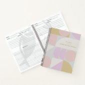 Minimalistisch pastel geometrisch gepersonaliseerd notitieboek (Binnen)