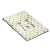 Minimalistisch Pastel Hart Patroon Aangepaste Mono Notitieboek (Rechterzijde)