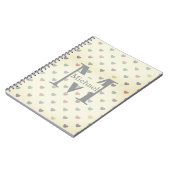 Minimalistisch Pastel Hart Patroon Aangepaste Mono Notitieboek (Linkerzijde)