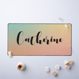 Minimalistisch pastel regenboog handschrift script bureaumat