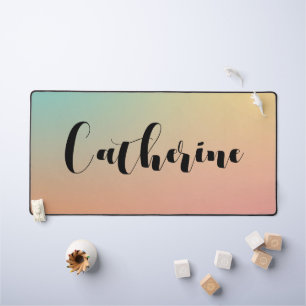 Minimalistisch pastel regenboog handschrift script bureaumat