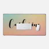Minimalistisch pastel regenboog handschrift script bureaumat (Keyboard & Muis)