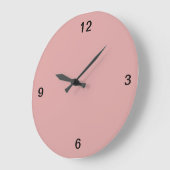 Minimalistisch. Pastel Roze. Grote Klok (Hoek)