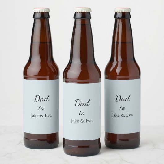 minimalistisch pastelbiermerk | Vaderdag Gift Bier Etiket (Flessen)