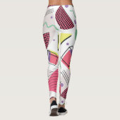 Minimalistisch pastelgeometrisch patroon leggings (Achterkant)
