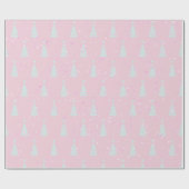 Minimalistisch pastelgroen boominpakpapier cadeaupapier (Vlak)