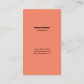 Minimalistisch pastelmonogram visitekaartje (Achterkant)