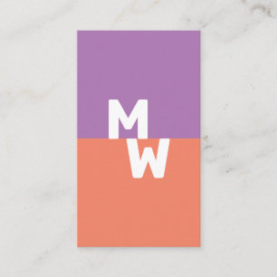 Minimalistisch pastelmonogram visitekaartje