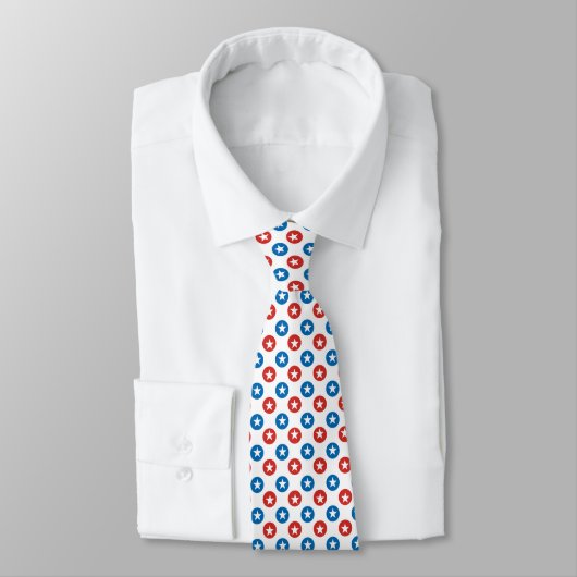 Minimalistisch Patriottisch Sterrenpatroon  Stropdas (Gebonden)