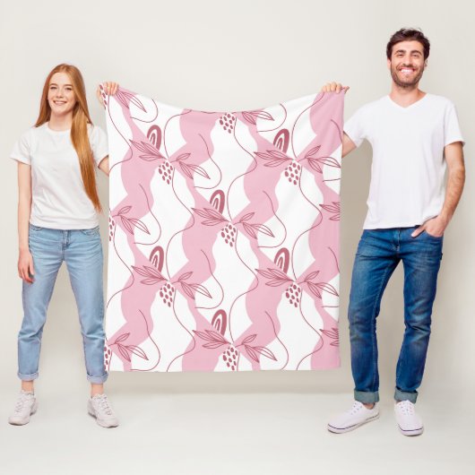 Minimalistisch patroon fleece deken (In situ)
