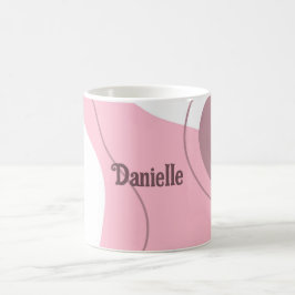 Minimalistisch patroon gepersonaliseerde koffiemok