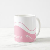 Minimalistisch patroon gepersonaliseerde koffiemok (Voorkant rechts)