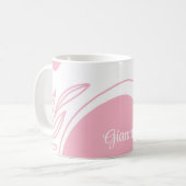 Minimalistisch patroon gepersonaliseerde koffiemok (Voorkant links)