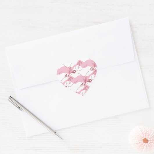 Minimalistisch patroon hartsticker hart sticker (Envelop)