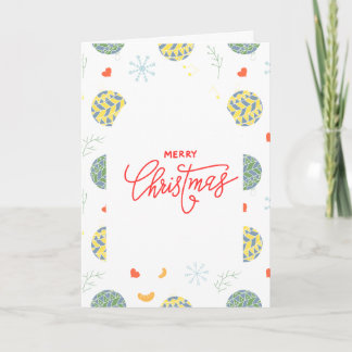 Minimalistisch patroon Kerstmis Feestdagen Kaart