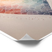 Minimalistisch patroon van onderling verbonden har poster (Hoek)