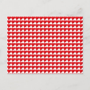 Minimalistisch patroon van rode harten in de moder briefkaart
