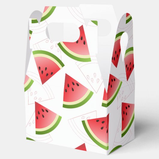 Minimalistisch patroon watermeloenen bedankdoosjes (Geopend)