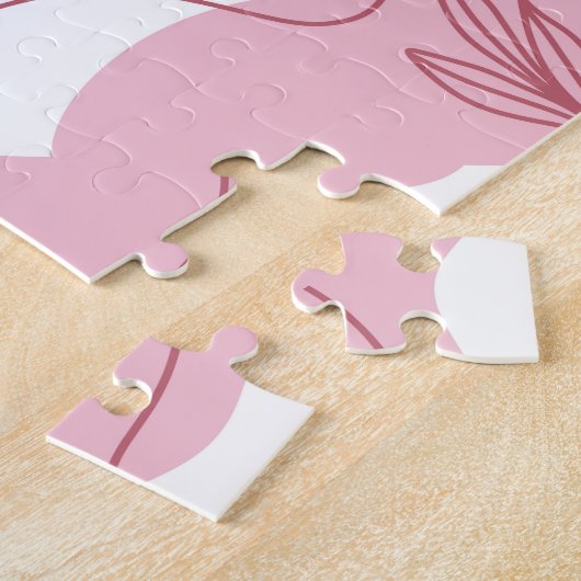 Minimalistisch patroonpatroon Jigzaag Puzzle Legpuzzel (Zijkant)