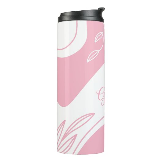 Minimalistisch patroonpatroon, speciaal ontworpen  thermosbeker (Gedraaid links)