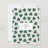 Minimalistisch Pattern St. Patrick's Day Card Feestdagenkaart (Voorkant)
