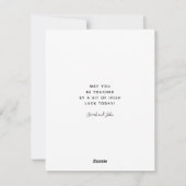 Minimalistisch Pattern St. Patrick's Day Card Feestdagenkaart (Achterkant)